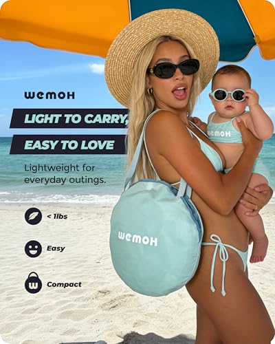Baby Beach Tent, 2026 Upgrade Pop Up UPF 50+ UV Protection Sun Shelter Canopy with Mosquito Net Portable Outdoor Shade Summer Essentials for Babies & Toddlers- Blue - style: Blue Waves