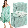 YSYJ 24 Pack Turkish Beach Towel 36"x71" Beach Towels Oversized Bath Towels Sand Free Quick Dry Turkish Towel Bulk Extra Large Pool Blanket Teal - color: Teal, size: 36"x71"- 24 Pack