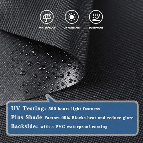 20 Mil Black Waterproof tarp 4×6ft Heavy Duty Canvas Cover for Outdoor All Weather Oxford Tarpaulin for Truk Bed Roof, Boats, Pool, Woodpile, Robust, Rip & Tear Proof - size: 4x6ft