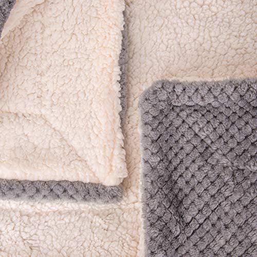 DW-Flint Gray Plush Fleece Receiving Blanket for Dog, Cat, Couch, Sofa, Travel and Outdoor, Camping (24" x 32") - color: Dw-flint Gray, size: Blanket (24" x 32")