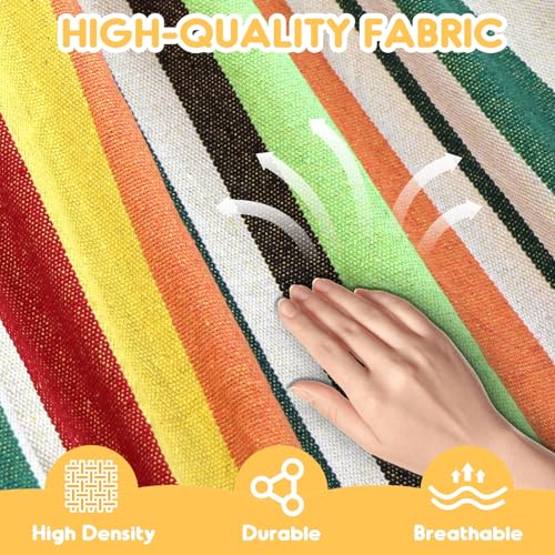 ANYOO Cotton Hammock Portable Camping Hammocks for Hanging Sturdy Garden Comfortable Fabric Hammock with Tree Straps Up to 660lbs with Travel Bag for Camping Outdoor/Indoor Patio Backyard - color: Orange