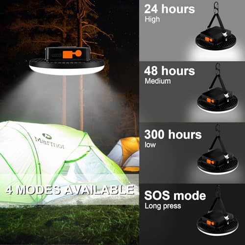 10000mAh 4000LM Flashlight Portable LED Camping Lantern Rechargeable Light 30W with Digital Power Display and Magnet , IPX5 Waterproof Tent Lights Power Failure Emergency Light - size: 30W Pro