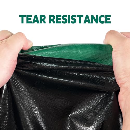 Tarp 14x14 ft Heavy Duty 100% Waterproof 10mil,UV Resistant,Durable Grommets and Reinforced Edges Green/Black Tarp for Camping, Swimming Pools,Car Coverage -by MVPNET - color: Green/Black, size: 14x14