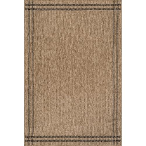 Luul Home Easy Jute Rugs 5x7 Bordered Natural Color Living Room Indoor Outdoor Area Rug for Patio and Kitchen Rug High Traffic Washable Easy to Clean Solid Boho Woven Design Outside Carpet (5 x 7) - color: Bordered/Natural Black, size: 5' x 7' (Rectangula