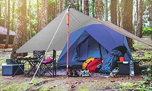 Unigear Hammock Rain Fly, 16.5/14.4/13.1/9.8ft Camping Tarp, UV Protection & Waterproof & Lightweight for Camping, Backpacking and Outdoor Adventure (Brown, 9.8 * 16.5ft) - color: Brown, size: 9.8*16.5ft