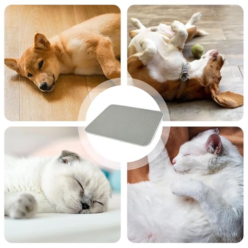 Pet Cooling Pad, Summer Heat Relief Mat for Cats Dogs, Ice Effect Sleeping Cushion with Pressure Activated Cooling Core, Lightweight Washable Resting Bed, Home Beach Use Portable Comfort