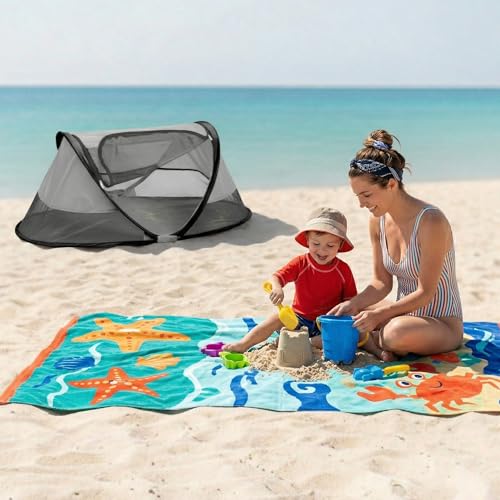 KidCo - Peapod Portable Foldable Mesh Toddler Travel Tent & Storage Bag, Play Tent, Ages 6 Months - 3 Years (Midnight) - style: Small - Midnight