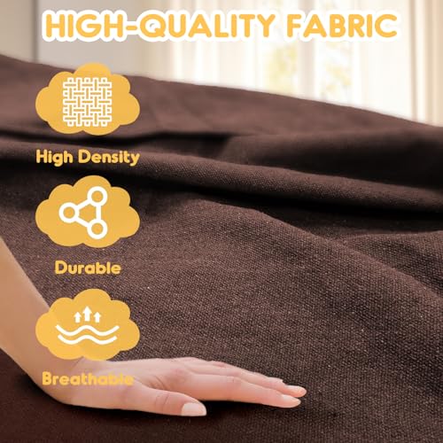 ANYOO Cotton Hammock Portable Camping Hammocks for Hanging Sturdy Garden Comfortable Fabric Hammock with Tree Straps Up to 660lbs with Travel Bag for Camping Outdoor/Indoor Patio Backyard - color: Brown