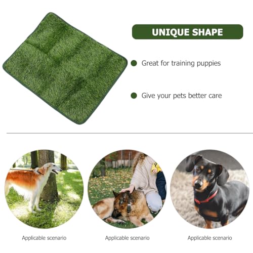 POPETPOP Pet Pee Pad, Artificial Reusable Fake Grass Pee Pad, Washable Pet Training Toilet Mat for Indoor/Outdoor Dogs Puppy Training - Easy to Clean (23"X18")