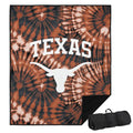 LOGOVISION University of Texas Picnic Outdoor Blanket, 50"x60" Tie-Dye, Foldable Blanket for Picnic, Beach, Camping, Park, Tailgate - color: Tie-dye