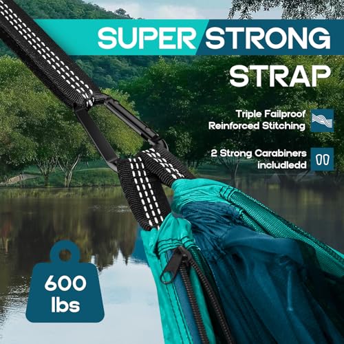 Camping Hammock Mosquito Net,Double & Single Portable Hammocks Hammocks with 2 Tree Straps,Hammock Tent for Travel Camping,Camping Accessories for Indoor Outdoor Hiking Backpacking Backyard Beach - color: Blue&dark Blue, size: Large