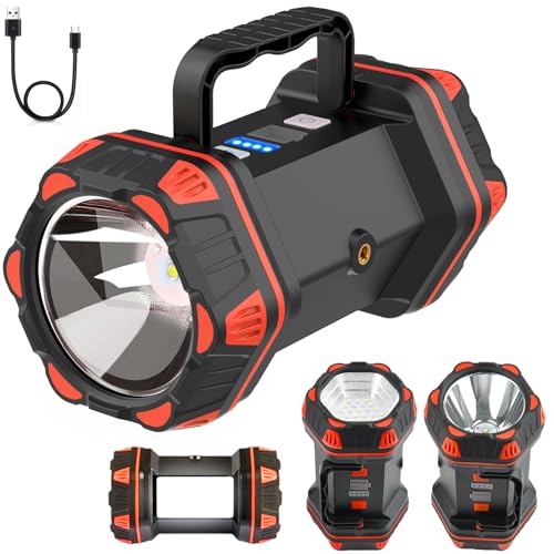 Led Camping Lantern Rechargeable, Camping Lights 1500lm, 8 Light Modes, Emergency Flashlights For Emergencies, Portable Light 12h Standby, Battery Powered Lantern For Power Outages, Hurricane, Hiking. - color: Orange, size: 1PACK