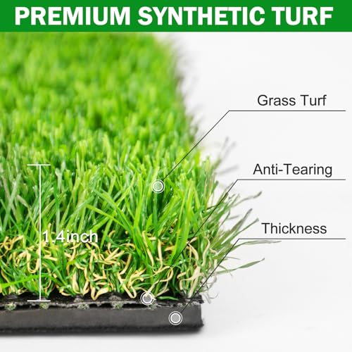 Golf Hitting Mat with Golf Tees - Golf Practice Mat for Swing Path Feedback Detection Batting, Golf Chipping Mat with Extra Replaceable No-Slip Pads for Indoor/Outdoor Training
