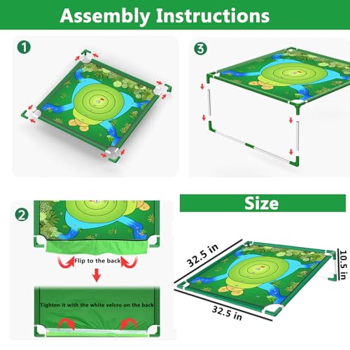 Golf Chipping Game – Portable Yard Practice Set, Indoor & Outdoor Lawn Play for Adults and Family, Backyard, Beach, Office Party, Golf Gifts for Men (Chipping Game+2 Golf Clubs) - color: Chipping Game+2 Golf Clubs