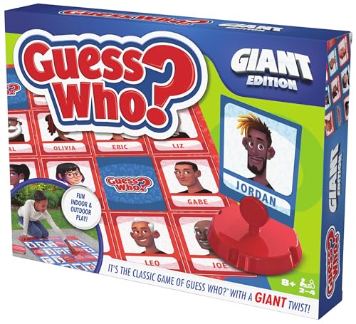 Spin Master Games, Guess Who? Giant Edition, Family Game for Indoor & Outdoor Fun with Big Oversized Board, for Family and Kids, 2-4 Players, Ages 6 & Up - style: Giant Game - Guess Who?