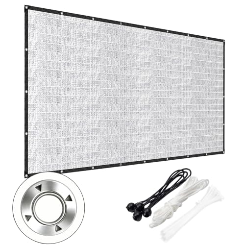 Aluminet Shade Cloth, 20x20FT 85% Heat Reflective Tarp for Blocking Sun with Reinforced Stainless Steel Grommets for Pergola Shade Cover, Garden, Cars, Dogs, Greenhouse - color: 85% Shading Rate, size: 20x20 FT