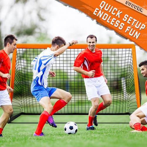 KTRIO 6x4 ft Soccer Goal for Backyard, Portable Soccer Net, Large Foldable Soccer Goals with Carry Bag for Kids Youth Teens Sports - style: Modern