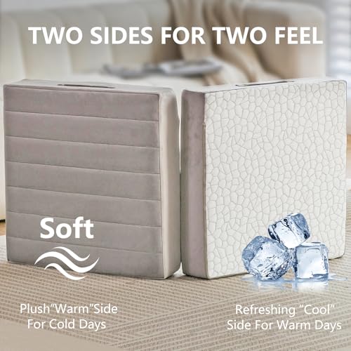 22" Large Floor Pillow for Adults, Thick Foam Meditation Cushion, Square Yoga Floor Seat Pillow with Soft Tufted Cover for Indoor & Outdoor Sitting – Grey