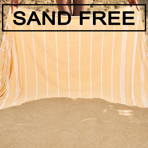 Beach Towel 2 Pack,Sand Free Beach Towels Oversized 39 x 72,Turkish Beach Towel Quick Dry Towel,Lightweight Pool Towels for Adults Travel Towel,Cool Beach Essentials Super Absorbent Towels - color: 2 Pack Earthy Yellow