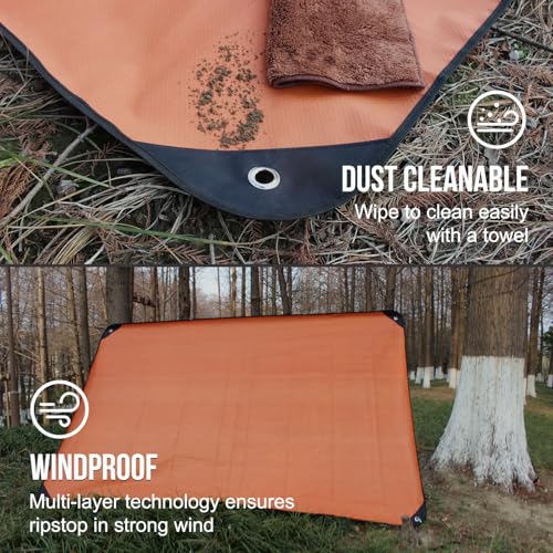 LYN Heavy Duty Emergency Blanket Survival Gear Waterproof Insulated Blanket Emergency Tarp for Camping, Hiking, Bushcraft - color: Camel