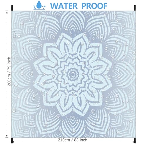 Beach Blanket 79" X 83" Oversized Lightweight, BeachMat Waterproof Sandproof, Durable Picnic Mat Beach Accessories for Travel, Camping, Hiking - color: Mandala