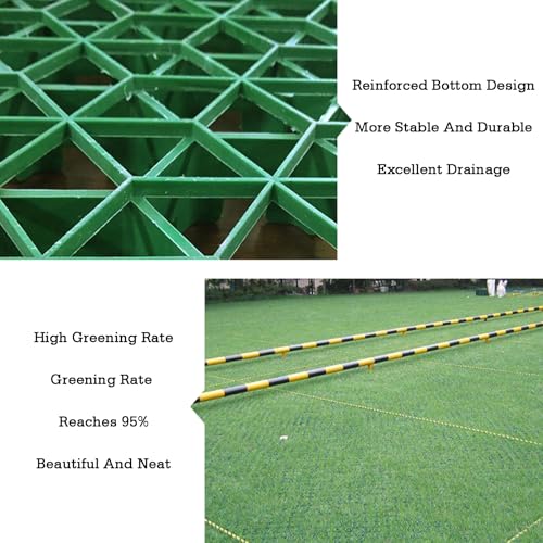 Gravel Ground Grid - Heavy-Duty Plastic Paving Slabs for Driveways, Lawn Paths & Turf Grass - Drainage Mat Protector (5cm, Set of 12) - color: 7cm-12 Pieces