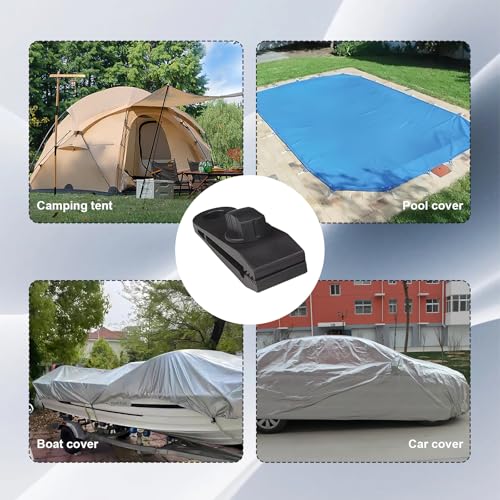 30 Pack Tarp Clips with Bungee Balls & Buckle, Heavy Duty Tarp Tie Downs, Waterproof Lock Grip Tent Clips for Camping, Garden Shade Cloth, Car Cover and Awning, Black - size: 30 PCS