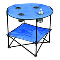 Portable Camping Side Table for Outdoor Picnic - color: Blue