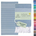 WETCAT Turkish Beach Towel Oversized (38"x71") 100% Turkish Cotton, Made in Turkey - Sand Free, Extra Large, Ultra Soft, Quick Drying, Compact & Lightweight for Travel - Denim Blue - color: Denim Blue, size: Beach Towel (38" x 71")