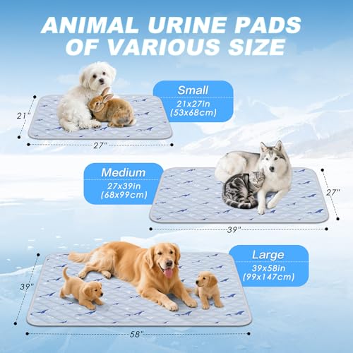 Dog Cooling Mat, Cooling Mat for Dogs, Breathable Dog Bed with Non-Slip Design, Portable & Washable Pet Pad for Indoor, Outdoor, Crate, Summer Cat Bed, Cool Pet Pad, Gel-Free, 39"x58" - size: 39"x58"(L)