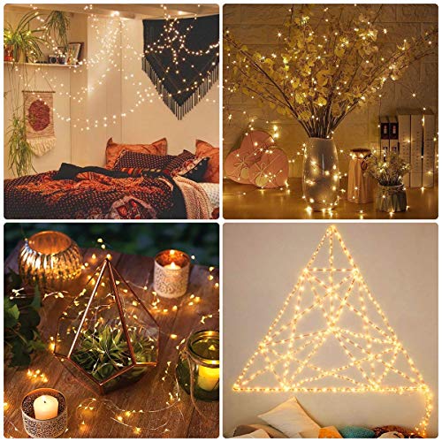 24 Pack Fairy Lights Battery Operated [3 Modes] 7ft 20 LED Mini Twinkle String Lights Waterproof Silver Wire Firefly Starry Lights for Wedding Party Mason Jars Christmas Decor, Warm White & Cool White - color: Warm White + Cool White