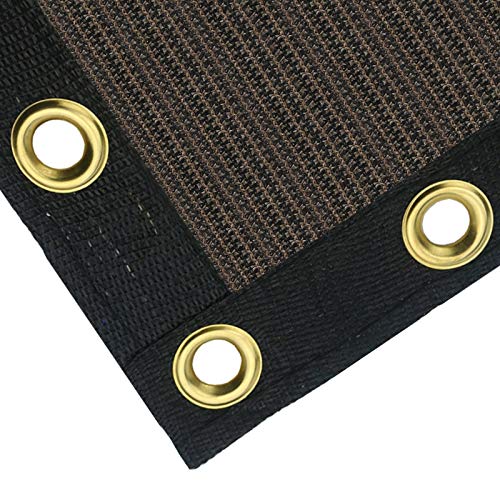 Sunnyglade 6 feet x 50 feet Privacy Screen Fence Heavy Duty Fencing Mesh Shade Net Cover for Wall Garden Yard Backyard (Brown, 6 ft X 50 ft) - color: Brown, size: 6 Ft X 50 Ft