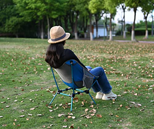 MARCHWAY Ultralight Folding Camping Chair, Heavy Duty Portable Compact for Outdoor Camp, Travel, Beach, Picnic, Festival, Hiking, Lightweight Backpacking (Bright Blue) - color: Bright Blue