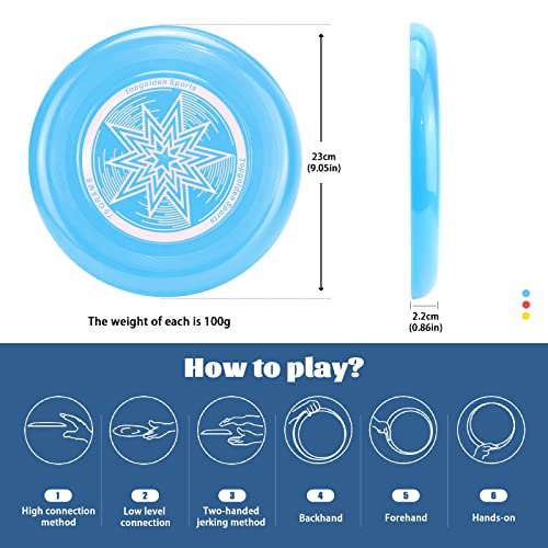 Eastgoing Outdoor Flying Disc 175 Gram, 10.75 Inch Sport Disc ，Loads of Colors Available, Suitable for Competitions, Team Flying Disc for Beach, Park, Pet, Camping and More, - color: Assorted Colors