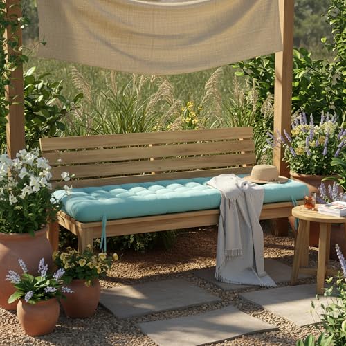 Vercraft Long Floor Cushion Large Floor Cushion with Brushed Cotton 74.8 x 27.5 x 3.15 in Jumbo Lounger Pillow for Outdoor Indoor Bay Window Meditation Yoga Reading Sleeping(1 Pc,Cyan) - color: Cyan