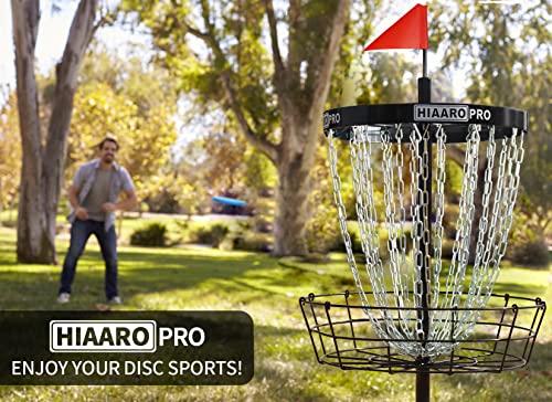 PDGA Approved HIAARO PRO Disc Golf Basket, Portable Disc Golf Target with Heavy Duty 24 Chains, Professional Disc Golf Basket - style: PRO Single basket