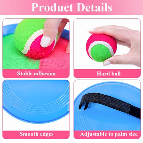 Velcro Ball Catch - Velcro Ball and Catch Game,Sticky Paddles and Balls for Kids, Beach Toys Back Yard Pool Outdoor Lawn Games Backyard Camping