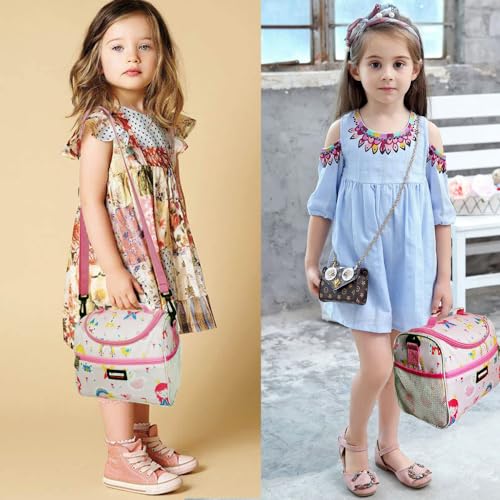 Small Lunch Bag Cute Cooler Lunch Box for Children Student Girls Boys Insulated Picnic Bags for School Camping - color: 7L Castle