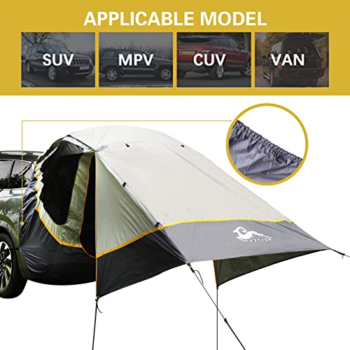 SUV Tent Car Awning, UPF 50++ with Portable Waterproof Storage Bag, Tear-Resistant, Large Space, Good Vision, Smooth Ventilation, Suitable for Outdoor Beach Camping Auto Canopy Shade… - color: Army Blue