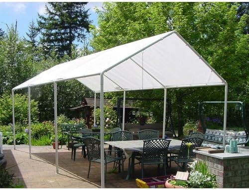 12'x 12' Tarps Heavy Duty Thick Waterproof, Poly Canopy White Tent Shelter Cover, 12 Mil Tarpaulin Shade, Rip and Tear Proof, UV Resistant Tarpaulin with Grommets and Reinforced Edges - color: White, size: 12 x 16ft