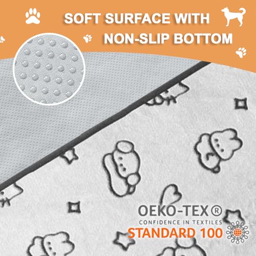 Qeils Reusable Puppy Pads, 2 Pack Washable Pee Pads for Dogs, Waterproof Non Slip Wee Wee pad, Absorbent and Leakproof Training Mats for Potty, Crate, Playpen, Bed, Sofa, 18"x 24" - size: 18x24(pack of 2)-pet