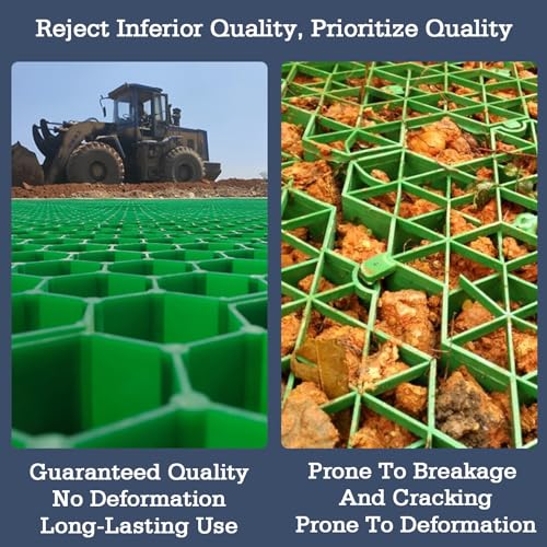 Plastic Ground Reinforcement Grid for Outdoor Grass and Gravel Stabilization Durable Lawn Support Mat Permeable Paving Solution EcoFriendly Landscaping Accessory - size: 4cm-12 pieces