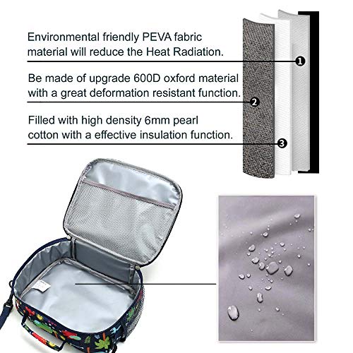 Kids Lunch Bag insulated Lunch Box Lunch Organizer Cooler Bento Bags for School Work/Girls Boys Children Studen Women - color: 7L Pink A