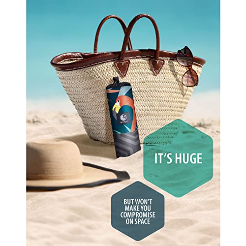 VENTURE 4TH Microfiber Beach Towel: Quick-Dry, Compact, Sand-Free, Absorbent, Sandproof and Lightweight - Perfect for Camping, Beach, and Roadtrips (Navy Flamingo Design | 35x78 inches) - color: Navy Flamingo, size: Extra Large (78" x 35")