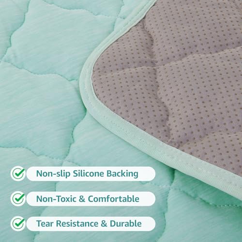 LOOBANI Dog Cooling Mat for Extra Large Dogs - 50" x 38" Dog Cooling Pad for Summer with Anti-Slip Bottom, Washable & Leakproof Cool Mat for Dogs, Cats, Indoor & Outdoor Use, Bed, Couch, and Crate - color: Green, size: X-Large (50''x38'')