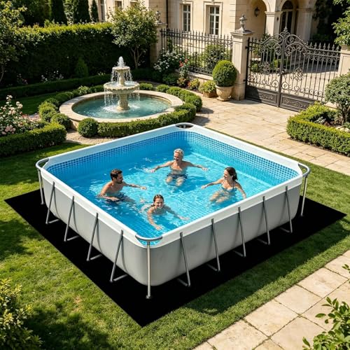 Pool Liner Pad - Protective Ground Cushion Under Basin | Heavy Underlay Mat, UV-Resistant Durable Floor Protection Sheet, Pool Pad Ground Cloth for Home Garden Yard Patio Lawn - size: Square 3x3m