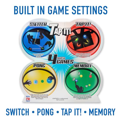 Fotorama Tap It Wireless Reaction Light Game, 4 Games in One Touch Play Set, Builds Hand-Eye Coordination Agility & Memory, Gifts for Kids Ages 6 & Up