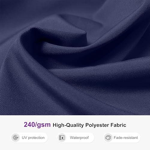 PURPLE LEAF 10ft Patio Umbrella Outdoor Square Umbrellas Large Cantilever Umbrella Windproof Offset Umbrellas Heavy Duty Sun Umbrella for Garden Deck Pool Patio, Navy Blue - color: Navy Blue, size: 10'X10', style: Umbrella
