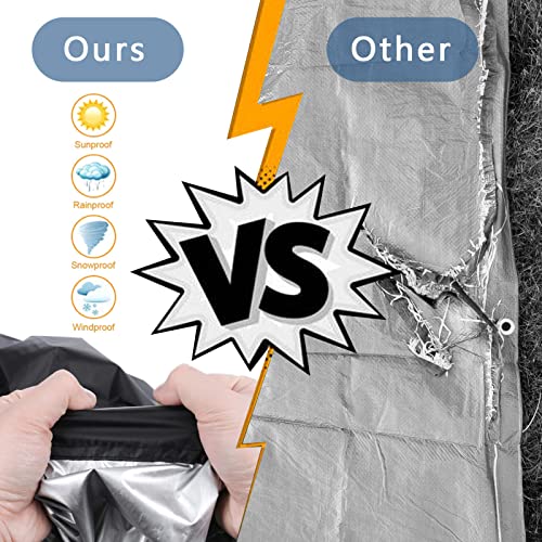 20 Mil Black Waterproof Tarp 10×12ft Heavy Duty Canvas Cover for Outdoor All Weather Oxford Tarpaulin for Truk Bed Roof, Boats, Pool, Woodpile, Robust, Rip & Tear Proof - size: 10x12ft