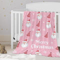 YeeJu Christmas Throw Blanket Baby Small Pink Santa Claus Blanket for Toddler Swaddle Crib Soft Cozy Lightweight Fuzzy Plush Fleece Blankets and Throws Xmas Winter Holiday Blanket 30x40 - color: Chrsitmas-06, size: 30"x40"